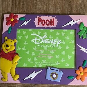 Disney Purple and Pink Winnie the Pooh Photo Frame with Yellow Pooh